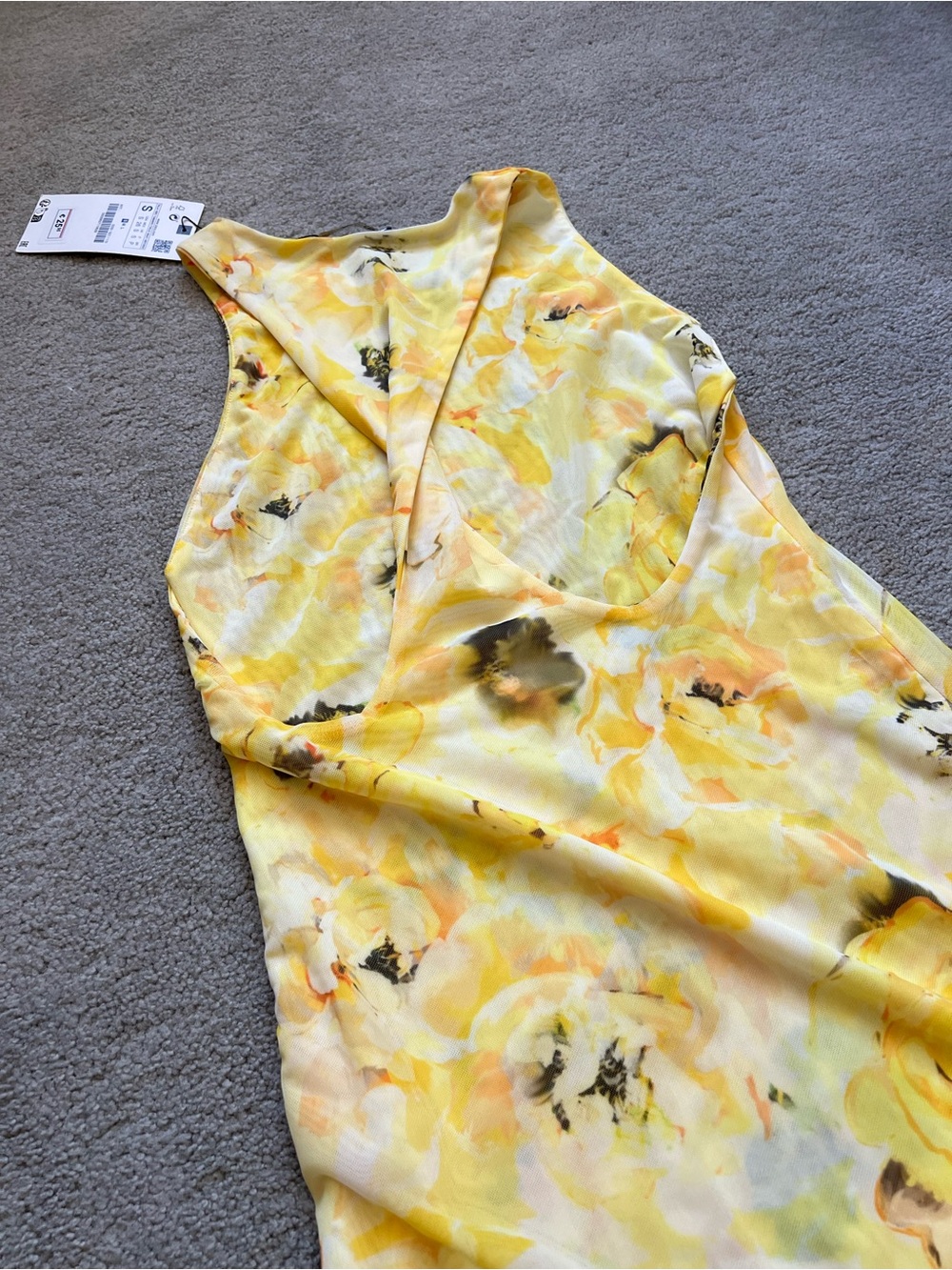 Zara Yellow Floral Sleeveless Top - Picture 4 of 5